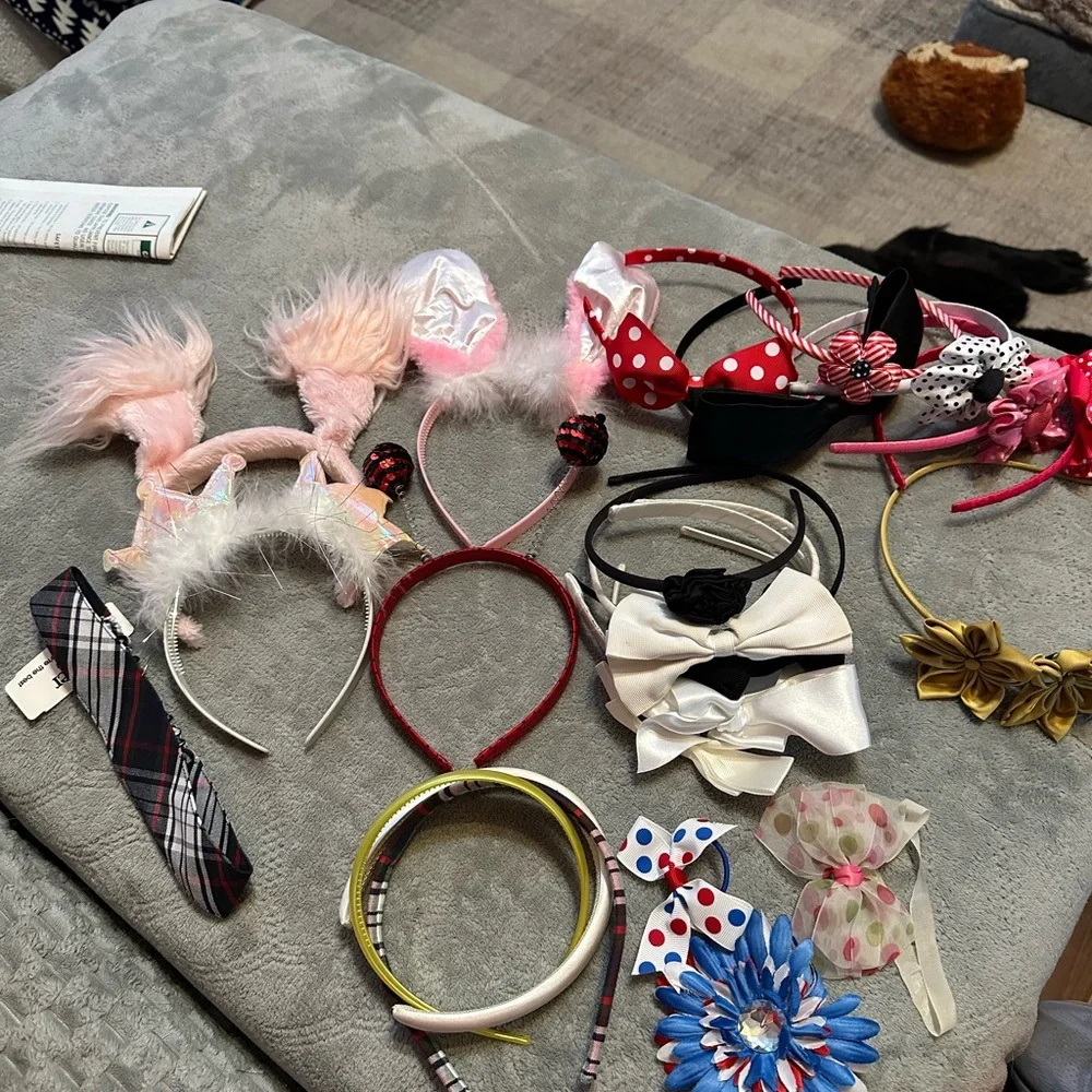 Charming Kids Headband Collection - Pink, Red,‎ Black, White